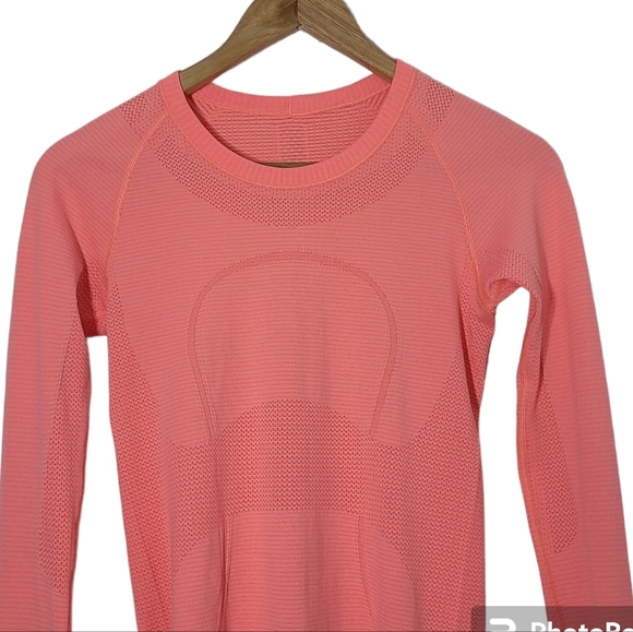 Lululemon Swiftly Tech Long Sleeve Crew in Heathered Very Light Flare Size 4 - Picture 11 of 16